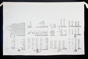 Cooking apron with cooking instructions for uni students