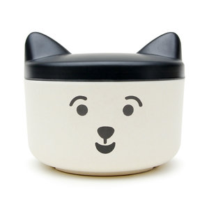 Happy kitten face food tupperware for animals like cats and dogs