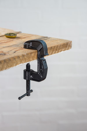 G Clamp Bottle Opener on Work Bench