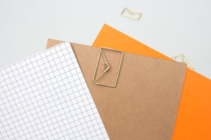 Fun gold envelope paper clips, cool stationery