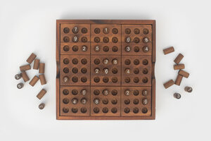 Iron & Glorey Sudoku Puzzle with wooden pegs