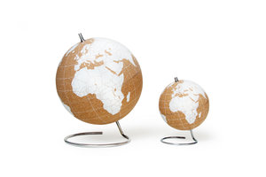 Elegant white and natural color cork globes