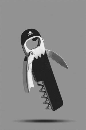 animated gif showing the design features for Legless, the pirate corkscrew.