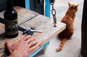 Cool black and stainless steel corkscrew.