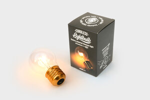 Cordless Curly Filament Lightbulb and Pack
