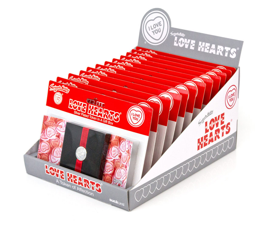 Silver Love Hearts Silver Replica Of The Classic Retro Sweet