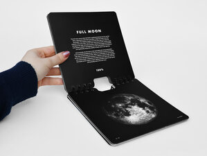 lunar, calendar, moon, moon phase, stationery, desk, supplies, decor