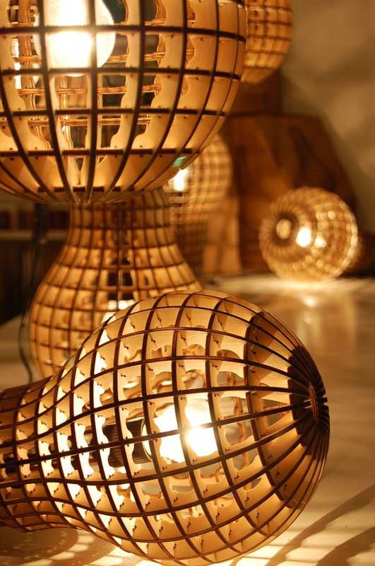 Wooden on sale bulb lamp
