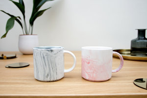Novelty marble effect mugs great secret santa gift