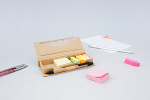 good design works memo pad and ruler set in cardboard case