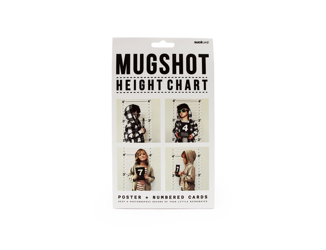 SUCK UK Mugshot Height Chart for Kids & AdultsParty & Photobooth Prop 
