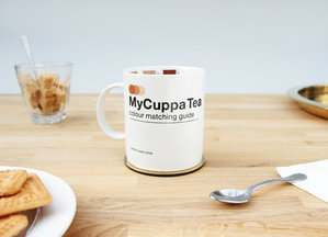 my cuppa tea mug on kitchen counter