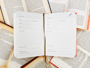 book reviews, book, orange, coffee table, books, bookworm, notebook