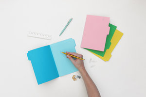 Set of 4 Colorful Notebooks with Dividers