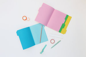 Set of 4 Colorful Tab Notebooks