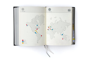 world map diary for travel journeys