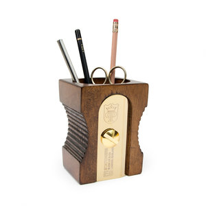 Dark Wood Desk Tidy