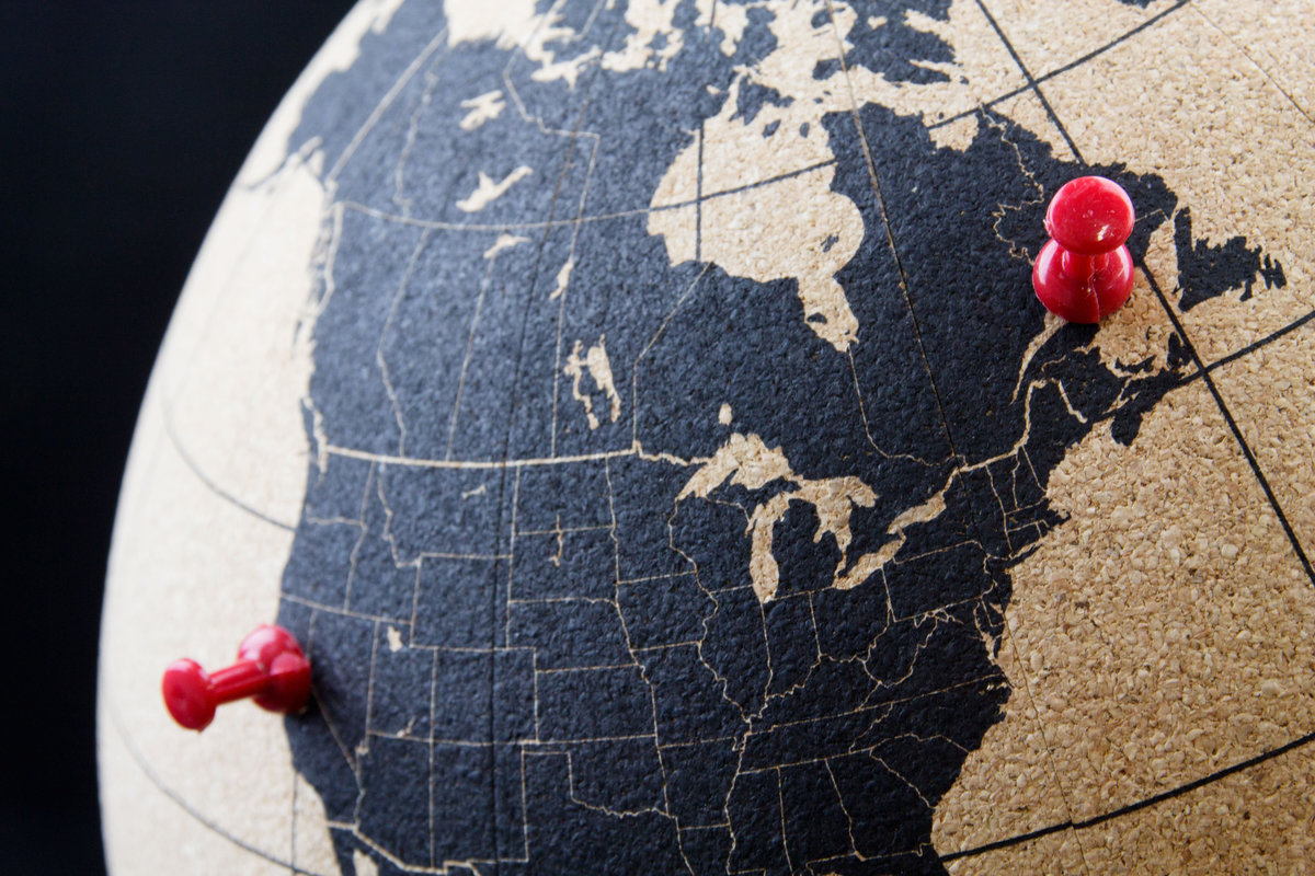 Cork Globe Pinpoint your travels right on the globe.