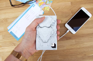 Novelty marble look power bank secret santa for work-mates gifts