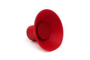 red silicon icon speaker with bluetooth