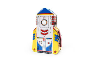 Rocket lunchbox on white background