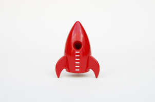 Rocket shaped pencil sharpener for school kids