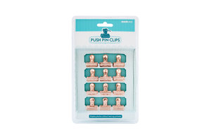 rose gold push pin clips in packaging