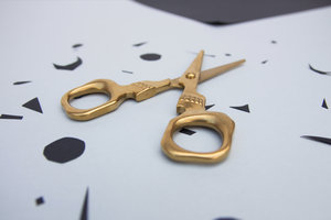 Beautiful cool brass finish scissors for cutting thread and sewing