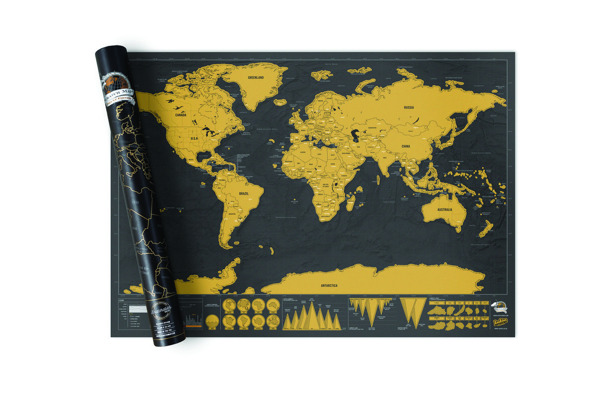 Deluxe Scratch Map Deluxe Scratch Map (Luckies)