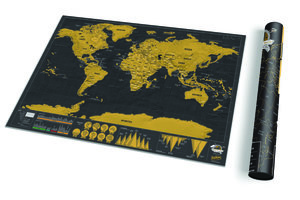 Small Deluxe Scratch Map Tube