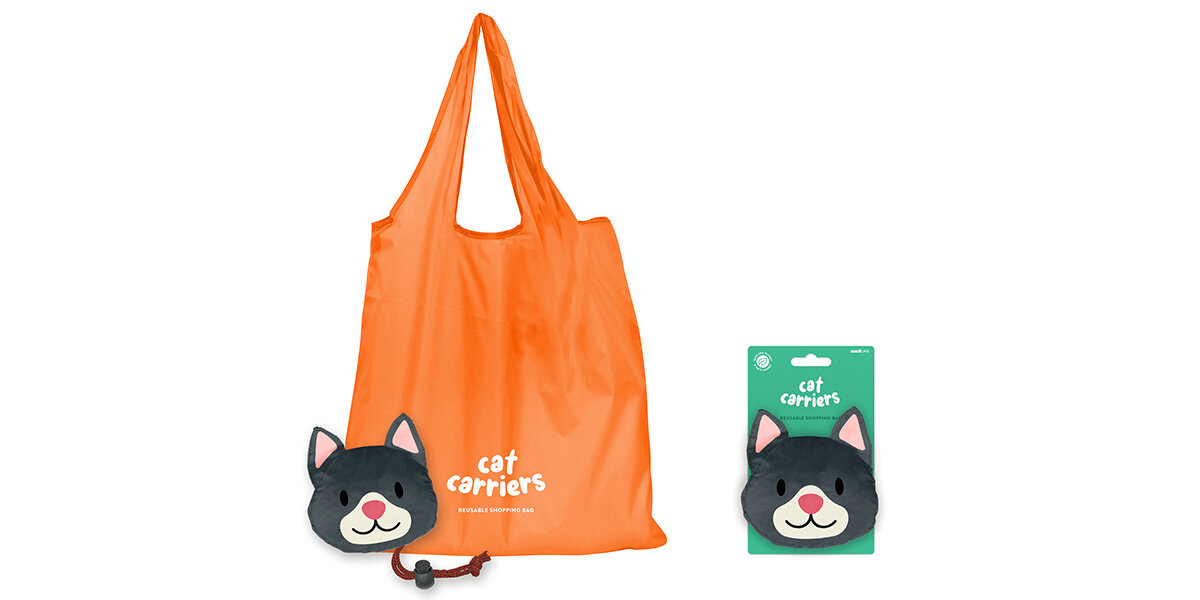 Cat Carrier Foldup reusable shopping bag. (Luckies)