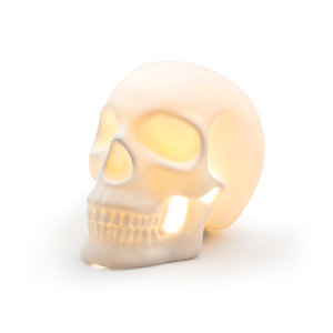 Ceramic Skull Lamp ON