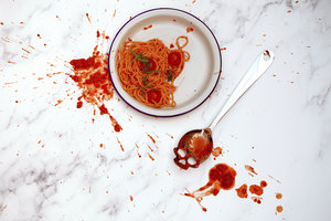Tomato Pasta Sauce Spillage