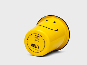 smiley happy camper enamel tumbler cup