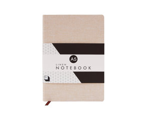 Stone pink linen covered notebook