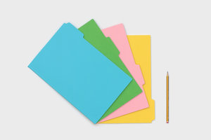 Set of 4 Colourful Notebooks with Tabs - Large (A4)