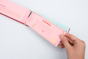 Tear out tickets in many colours