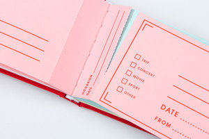 perforated ticket book