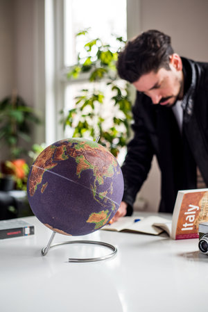 large cork globe in color