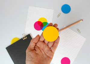 CMYK Novelty transparent round post-it notes