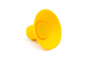 yellow silicon icon speaker with bluetooth